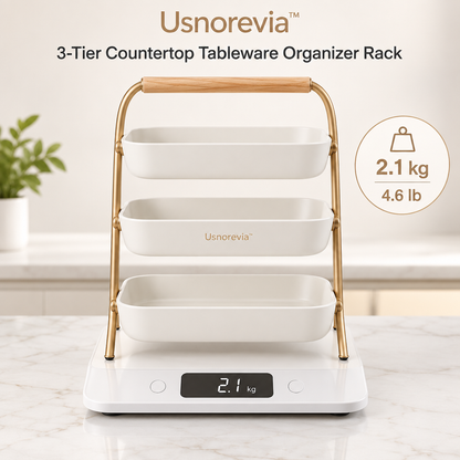 Usnorevia™ 3-Tier Countertop Tableware Organizer Rack
